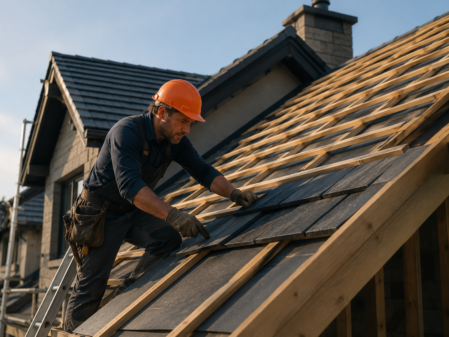 Experienced roofer performing leak repair on Brisbane residential property